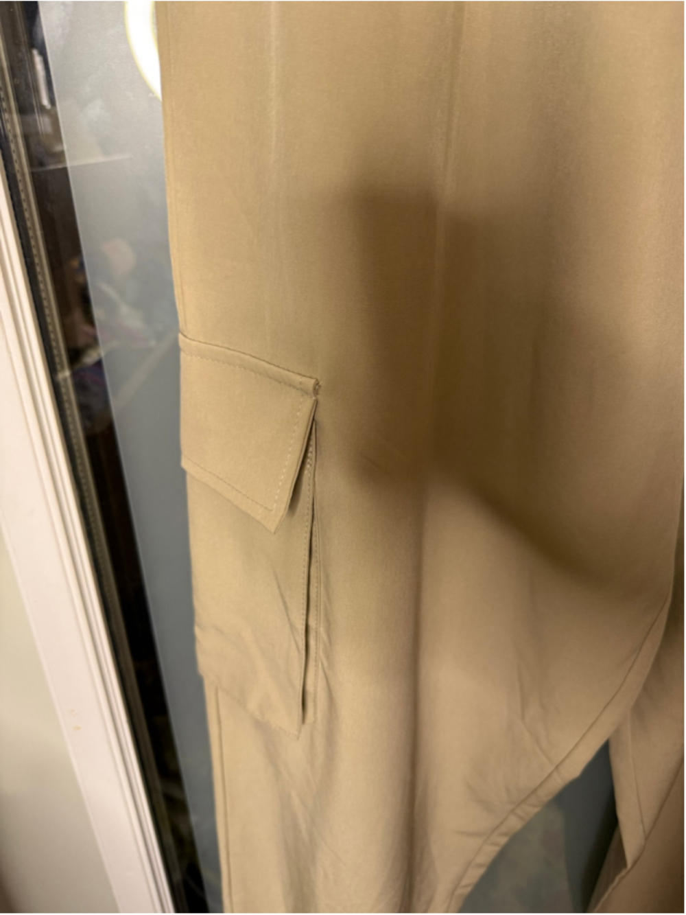 Justify Beige Strapless Cargo Jumpsuit L - Picture 4 of 7